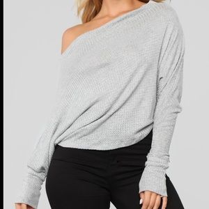 Off the shoulder sweater